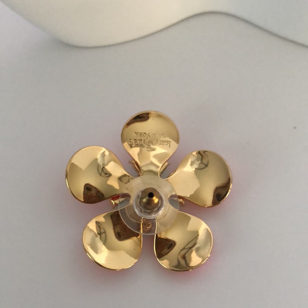 NWT kate spade New York Pink Flower Stud Earrings - Picture 4 of 9
